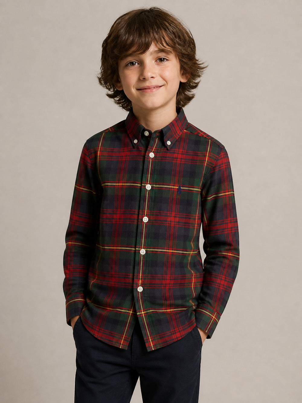 Camicia per bambino Ralph Lauren Kids multicolore con motivo a quadri 322B24638 001 Ralph Lauren kids