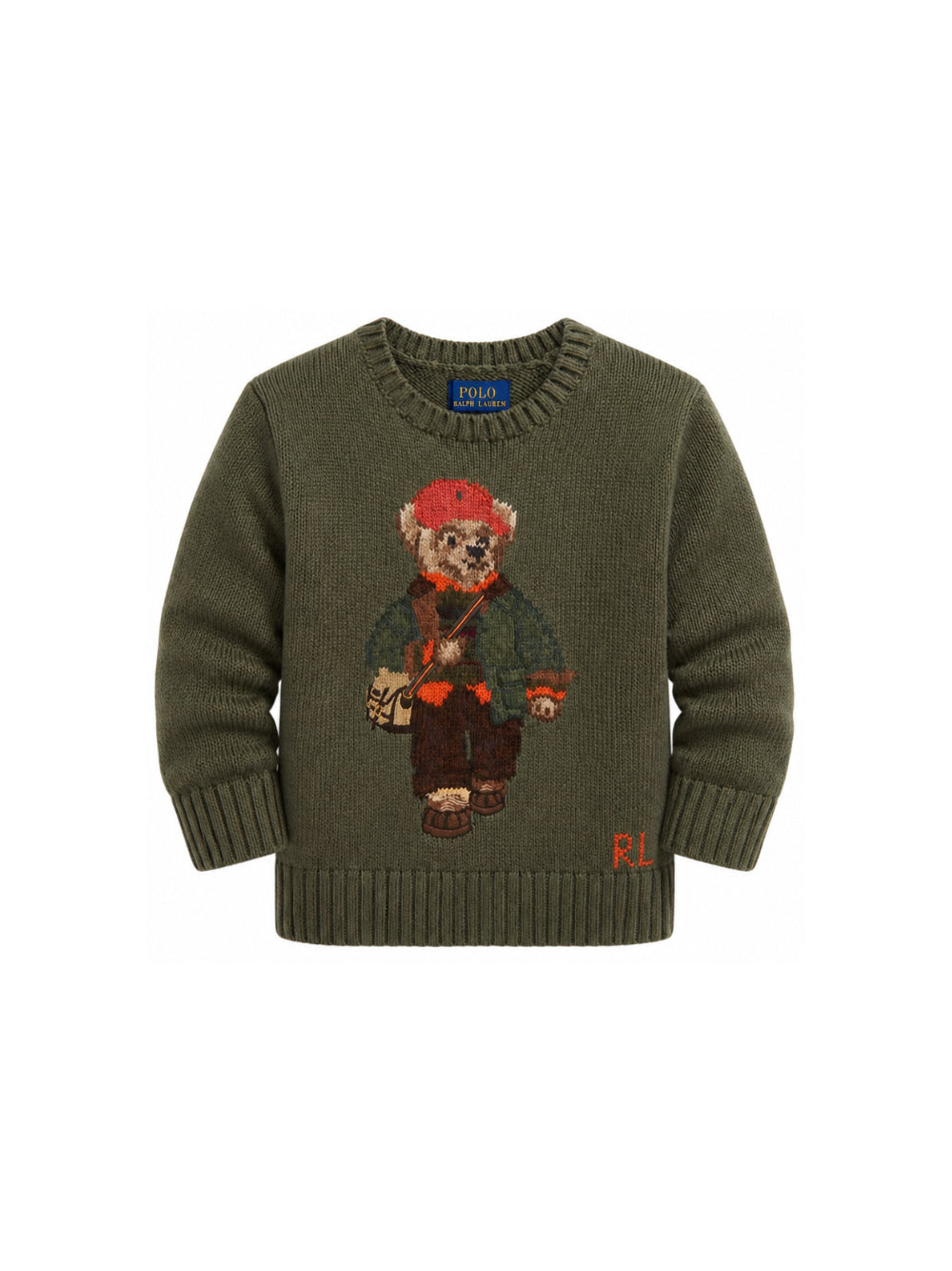 Maglione per bambino Polo Ralph Lauren Kids verde con motivo Polo Bear 322B26124 001 Ralph Lauren kids