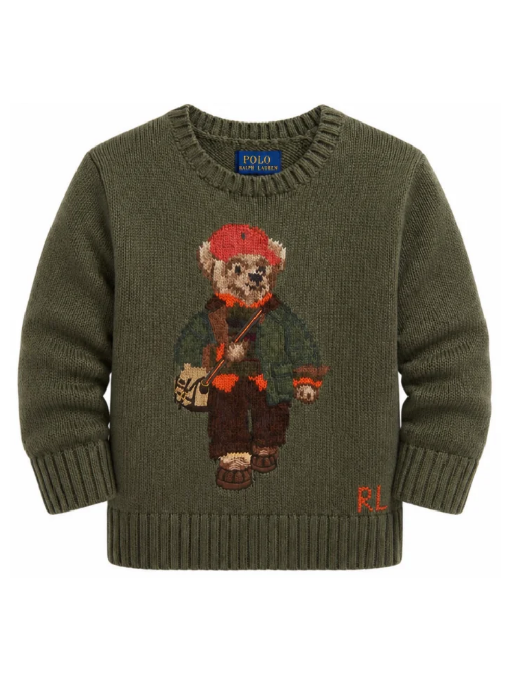 Maglione per bambino Polo Ralph Lauren Kids verde con motivo Polo Bear 322B26124 001 Ralph Lauren kids