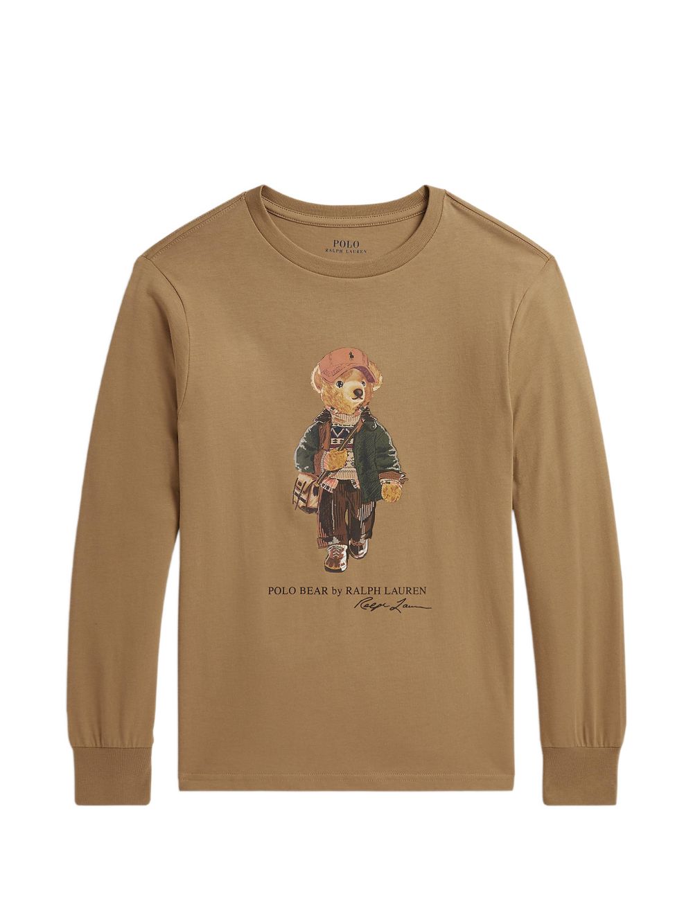T-shirt per bambino Polo Ralph Lauren Kids beige con stampa grafica 322B27277 001 Ralph Lauren kids
