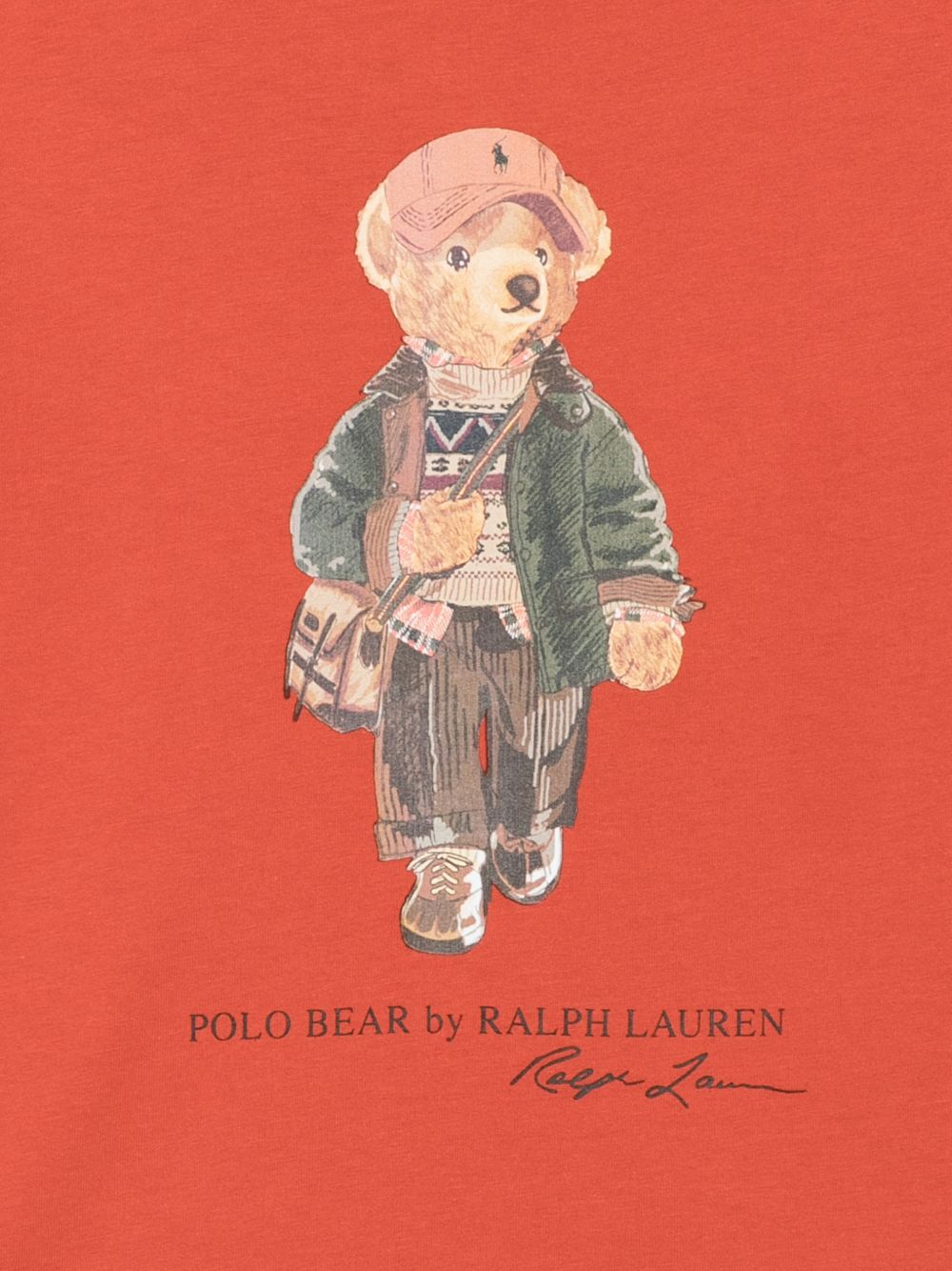 T-shirt per bambino Polo Ralph Lauren Kids arancione con stampa grafica 322B27298 001 Ralph Lauren kids