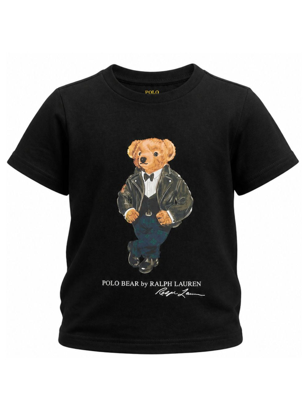 T-shirt per bambino Polo Ralph Lauren Kids nera con stampa Polo Bear sul davanti 322B29156 001 Ralph Lauren kids