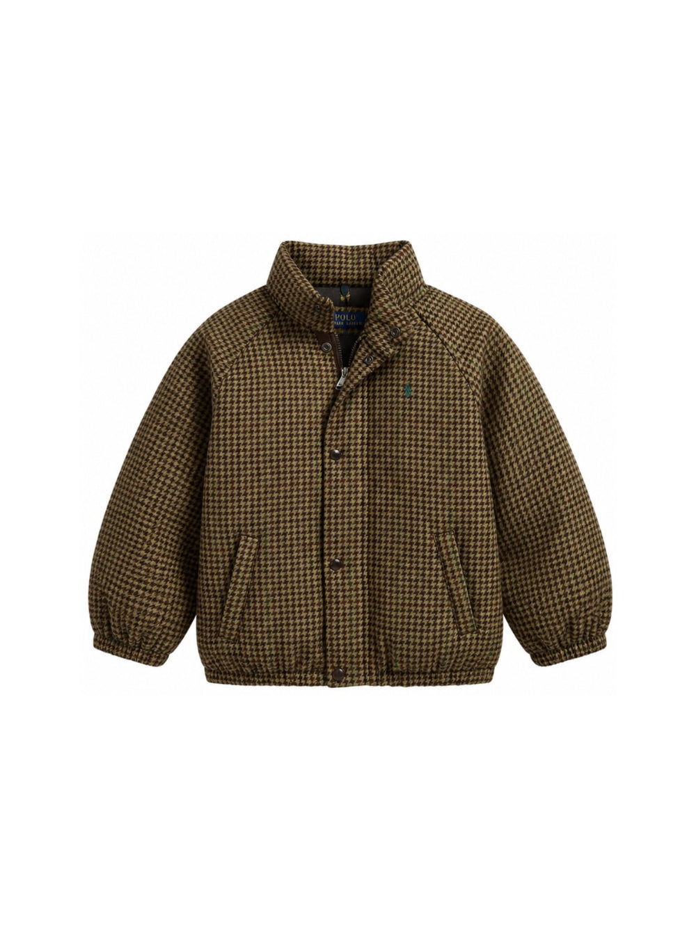Giubbino per bambino Polo Ralph Lauren Kids marrone con stampa in pied-de-poule 323B23424 001 Ralph Lauren kids