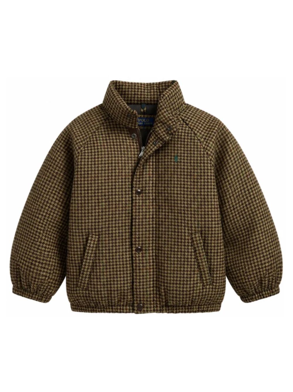 Giubbino per bambino Polo Ralph Lauren Kids marrone con stampa in pied-de-poule 323B23424 001 Ralph Lauren kids