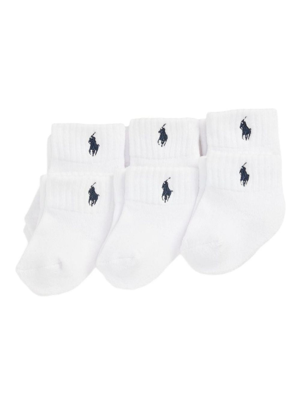 Set di sei paia di calzini per neonati Polo Ralph Lauren Kids bianchi con logo ricamato sul davanti 441974057 001 Ralph Lauren kids