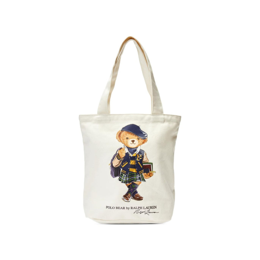 Borsa a spalla per bambina Polo Ralph Lauren Kids bianca con motivo Polo Bear 9AR021 J9G Ralph Lauren kids