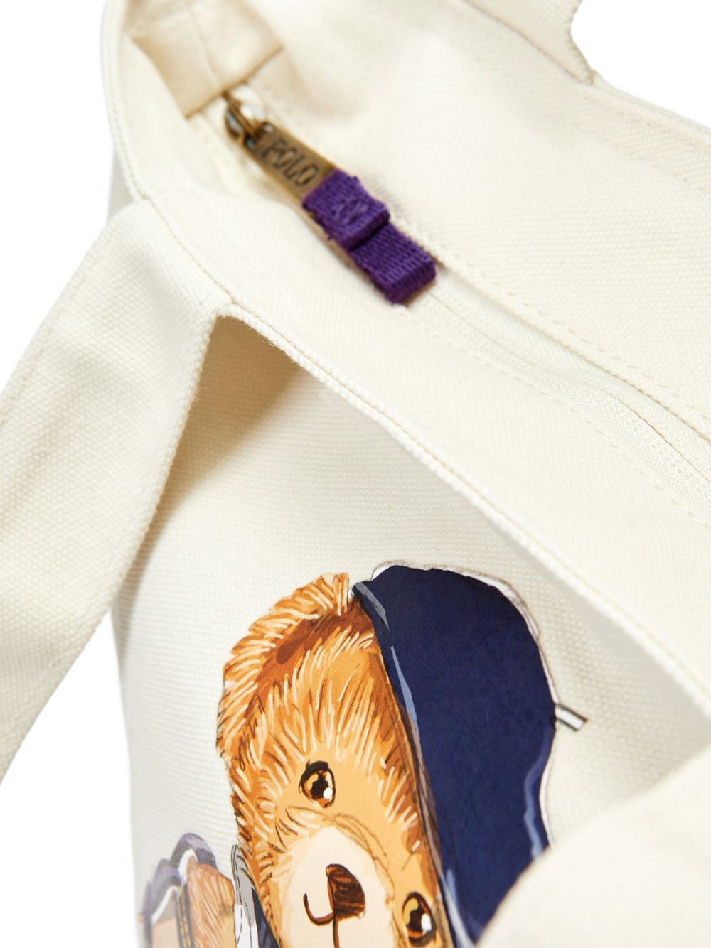 Borsa a spalla per bambina Polo Ralph Lauren Kids bianca con motivo Polo Bear 9AR021 J9G Ralph Lauren kids