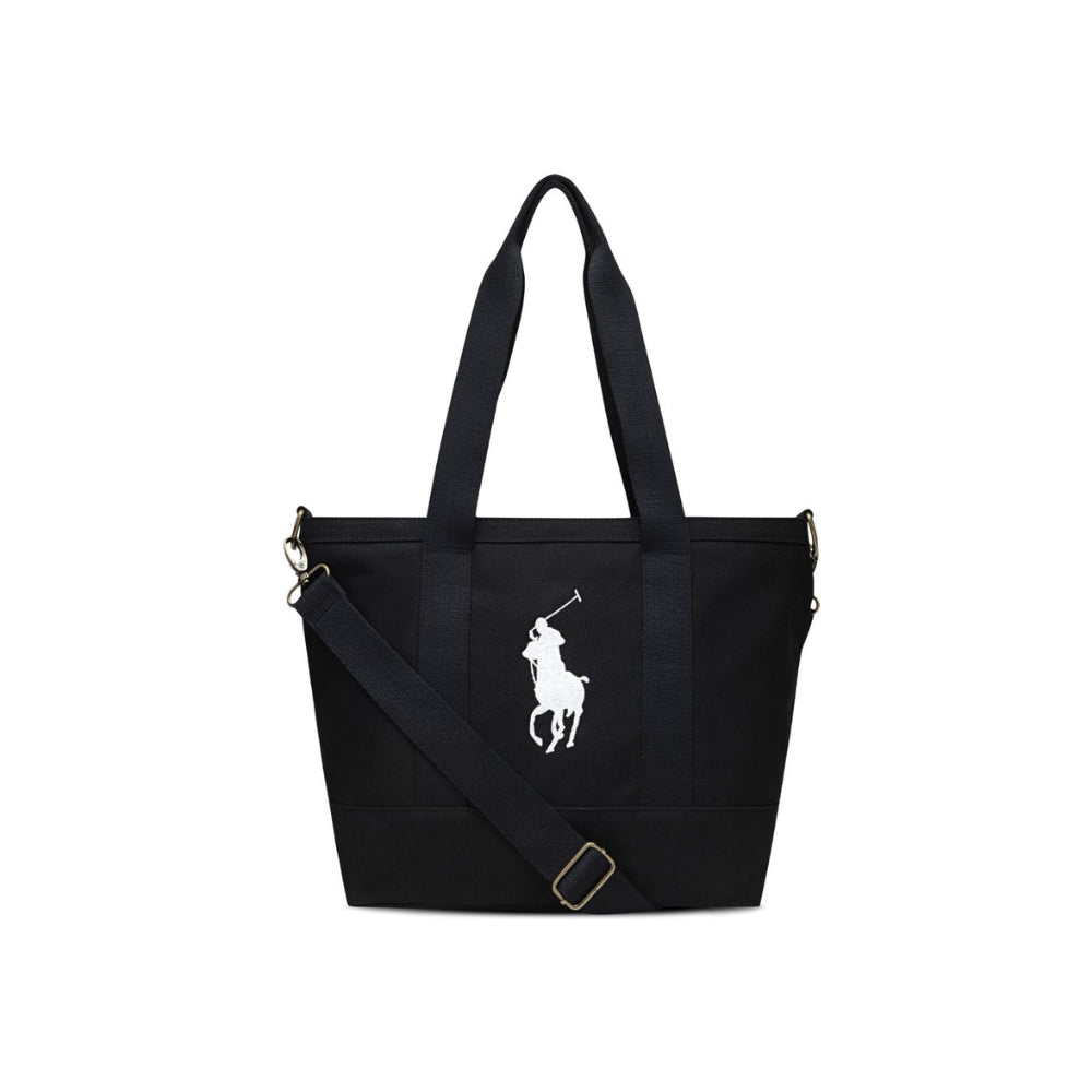 Borsa per bambini Polo Ralph Lauren Kids nera con caratteristico motivo Polo Pony ricamato 9AR023 GAZ Ralph Lauren kids