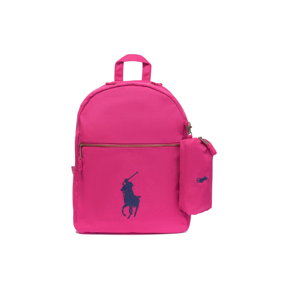 Zaino per bambina Polo Ralph Lauren Kids fucsia con caratteristico motivo Polo Pony 9AR071 AFX Ralph Lauren kids