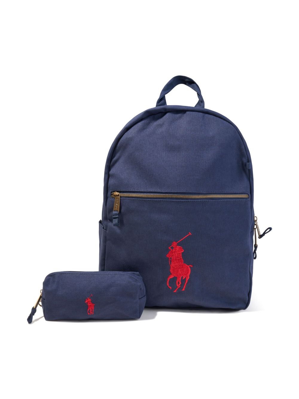 Zaino per bambino Polo Ralph Lauren Kids blu con caratteristico motivo Polo Pony 9AR071 BVC Ralph Lauren kids
