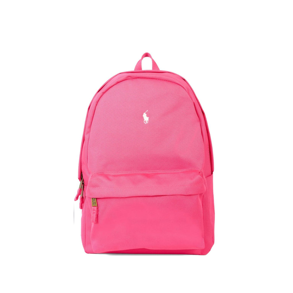 Zaino per bambina Polo Ralph Lauren Kids fucsia con logo ricamato sul davanti 9AR151 ADP Ralph Lauren kids