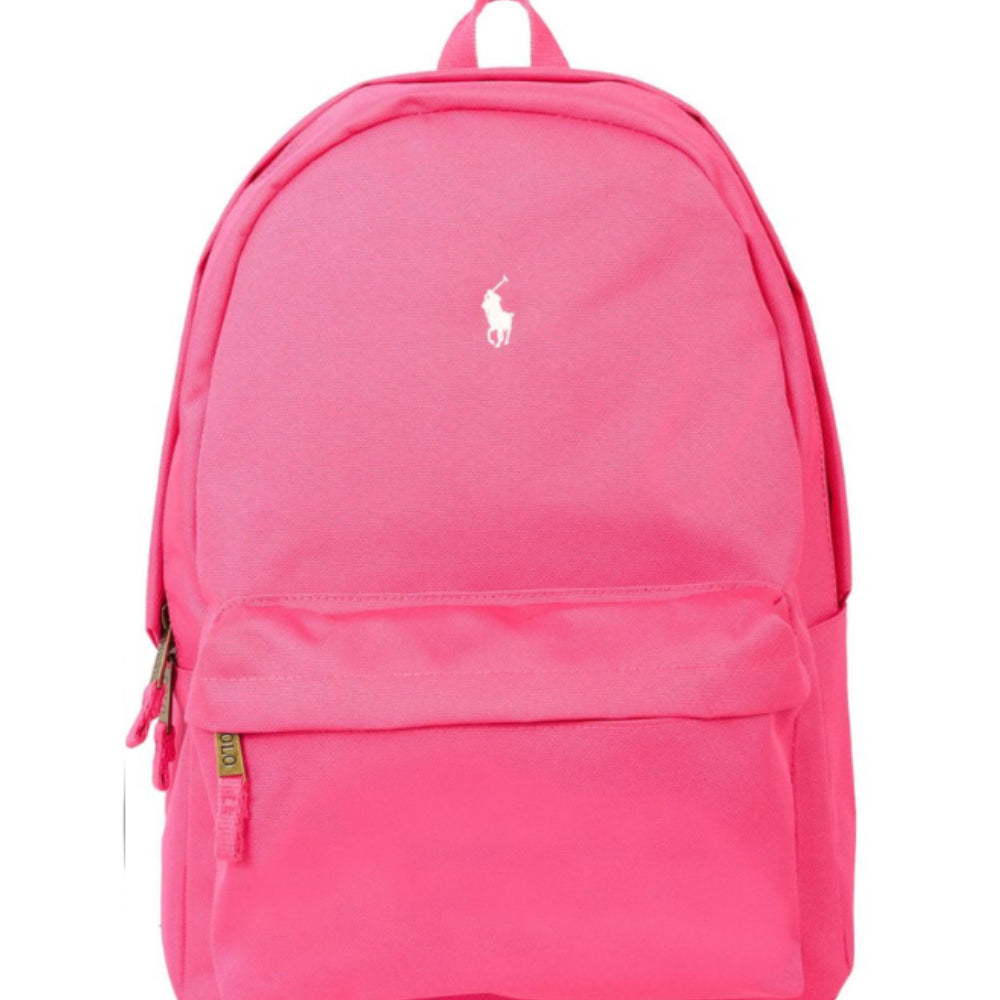 Zaino per bambina Polo Ralph Lauren Kids fucsia con logo ricamato sul davanti 9AR151 ADP Ralph Lauren kids