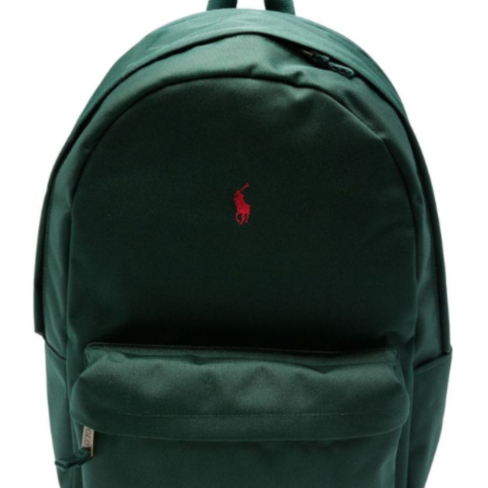 Zaino per bambini Polo Ralph Lauren Kids verde con caratteristico motivo Polo Pony ricamato 9AR151 ECF Ralph Lauren kids