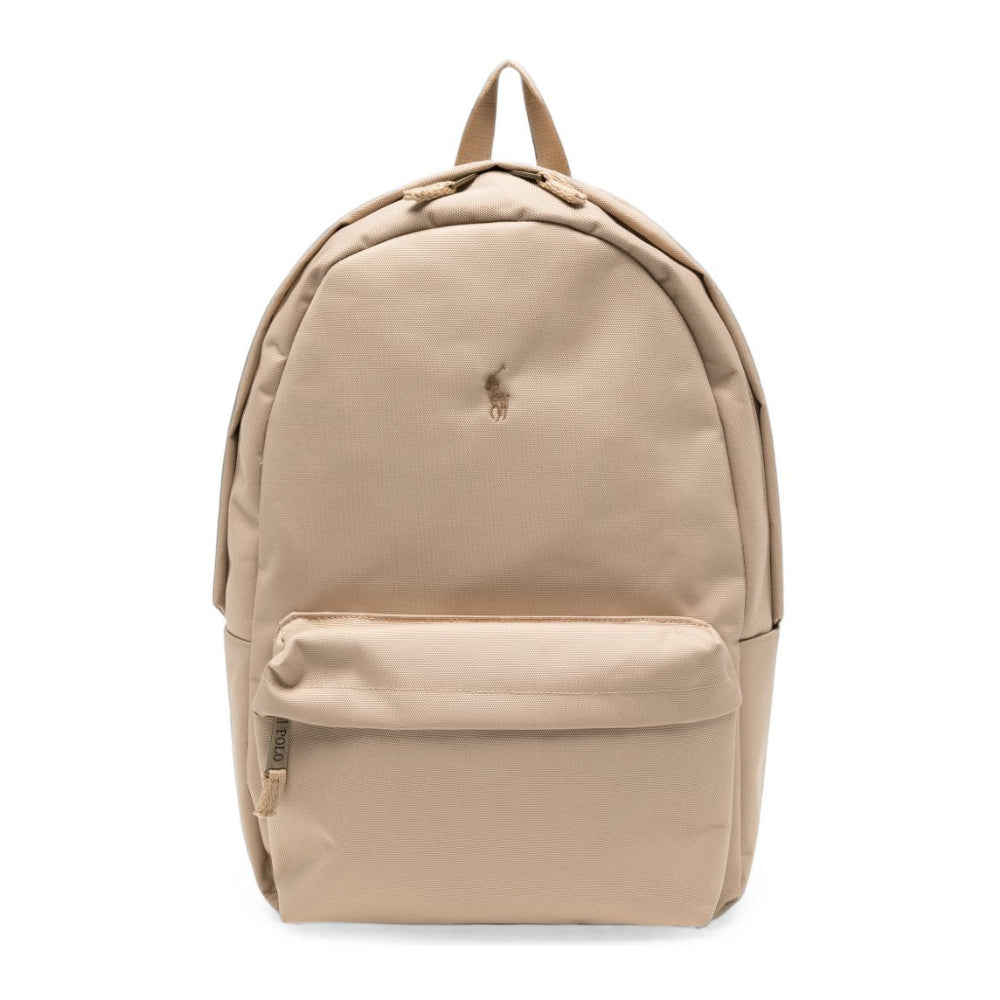 Zaino per bambini Ralph Lauren Kids beige con logo ricamato sul davanti 9AR151 X78 Ralph Lauren kids