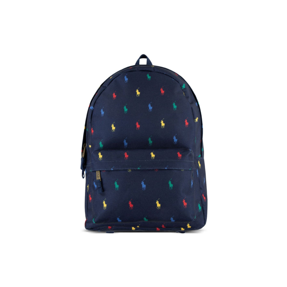 Zaino per bambini Polo Ralph Lauren Kids blu con caratteristico motivo Polo Pony all-over 9AR153 BCV Ralph Lauren kids