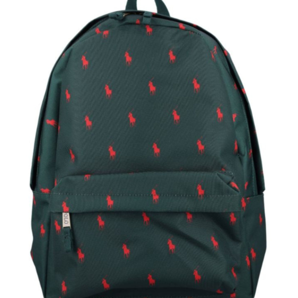 Zaino per bambini Polo Ralph Lauren Kids verde con motivo Polo Pony all-over 9AR153 ECF Ralph Lauren kids