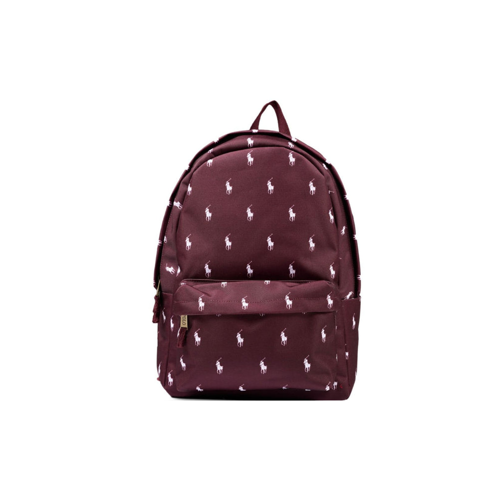 Zaino per bambini Polo Ralph Lauren Kids marrone con motivo Polo Pony all-over 9AR153 R4S Ralph Lauren kids