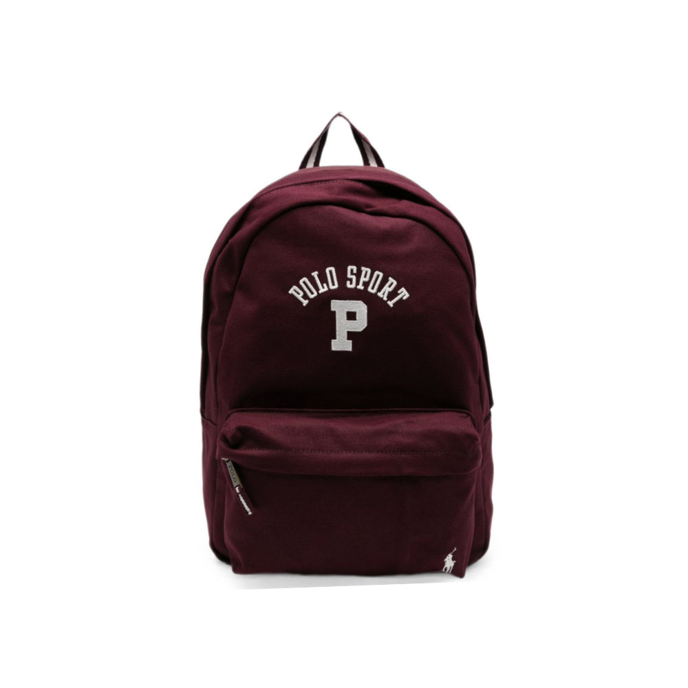 Zaino per bambini Ralph Lauren Kids bordeaux con stampa logo sul davanti 9AR195 R4S Ralph Lauren kids