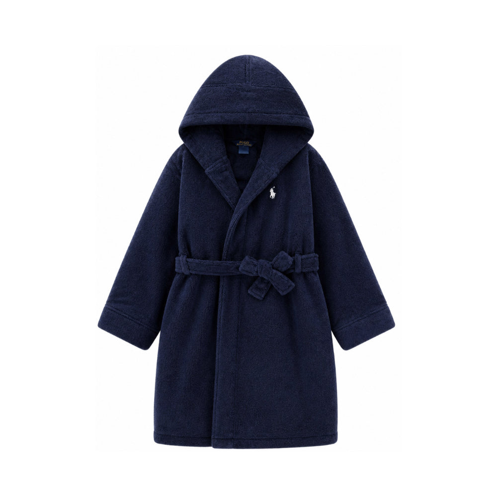 Accappatoio per bambini Polo Ralph Lauren Kids blu con motivo Polo Pony P0188 BK9 Ralph Lauren kids