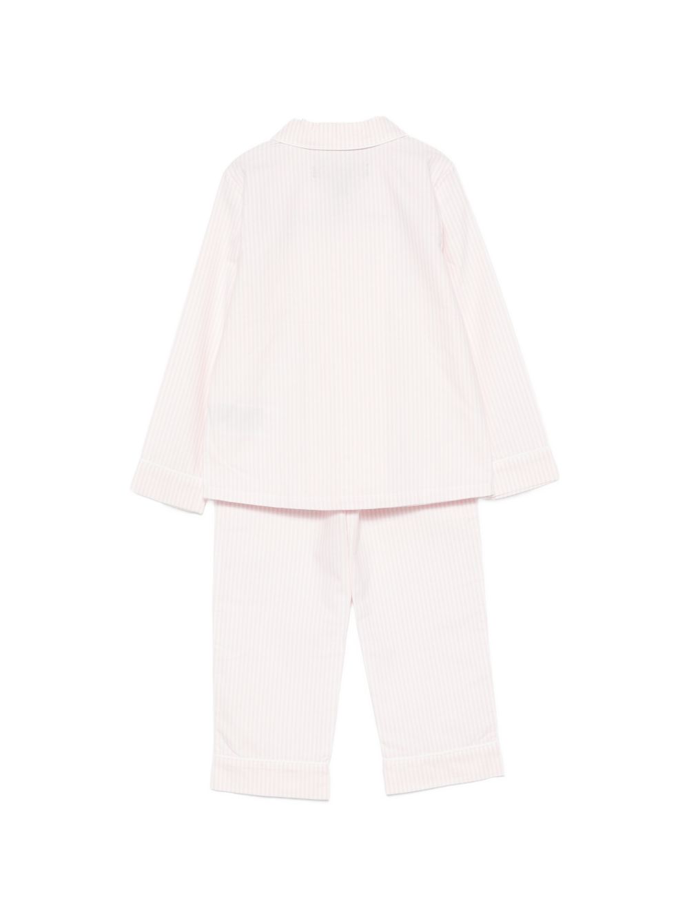 Pigiama per bambina Polo Ralph Lauren Kids rosa a righe con logo ricamato P0198 AIN Ralph Lauren kids