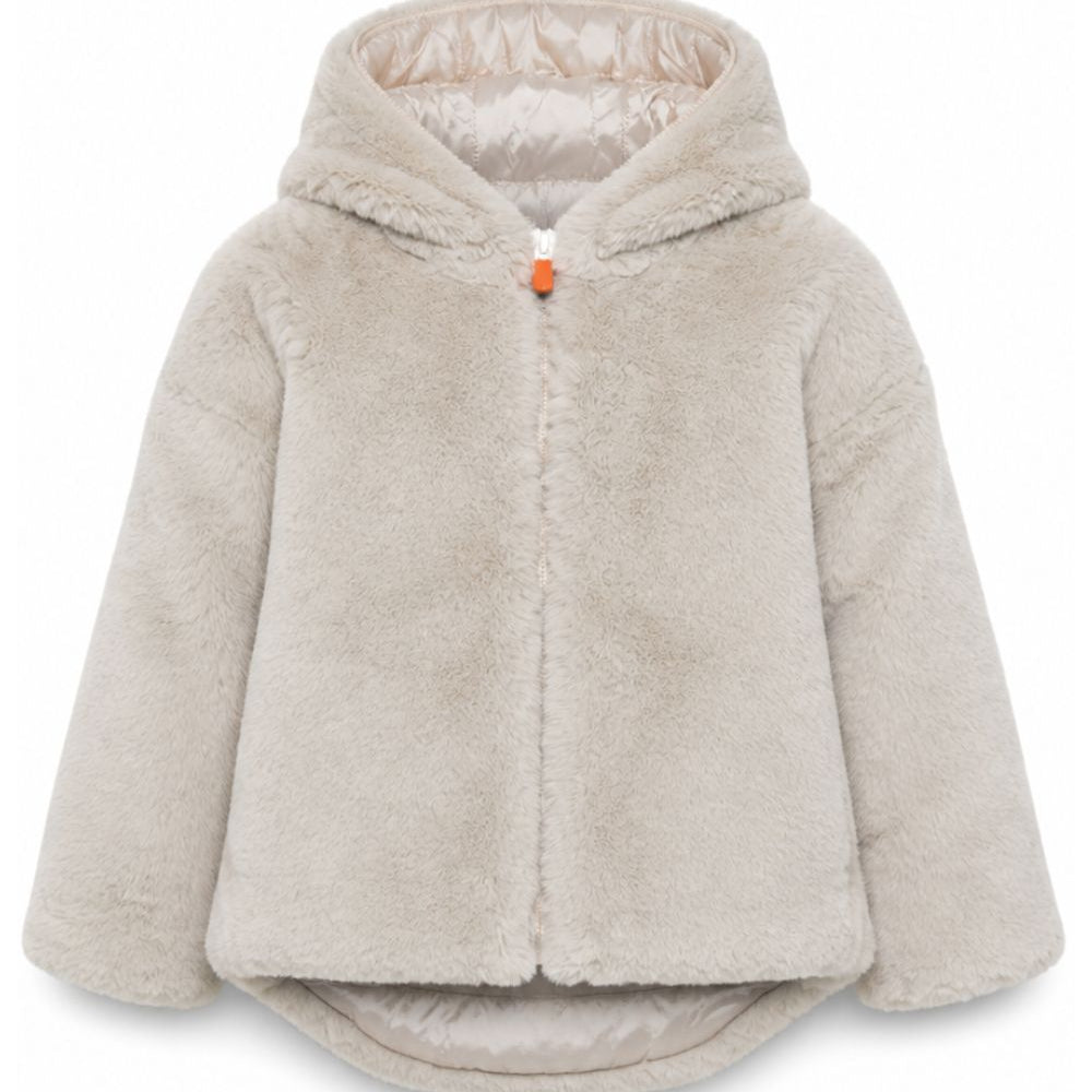 Giubbino per bambina Save The Duck Kids grigio chiaro con cappuccio J31153G FURY23 40019 SAVE THE DUCK KIDS
