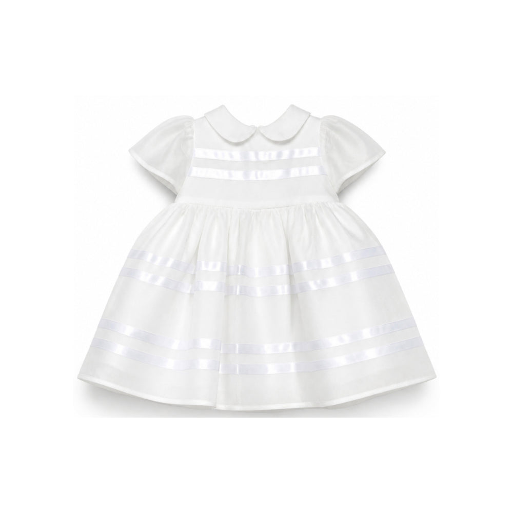 Abito per neonata Simonetta Kids bianco a maniche corte SZ1011 O0075 100 SIMONETTA KIDS