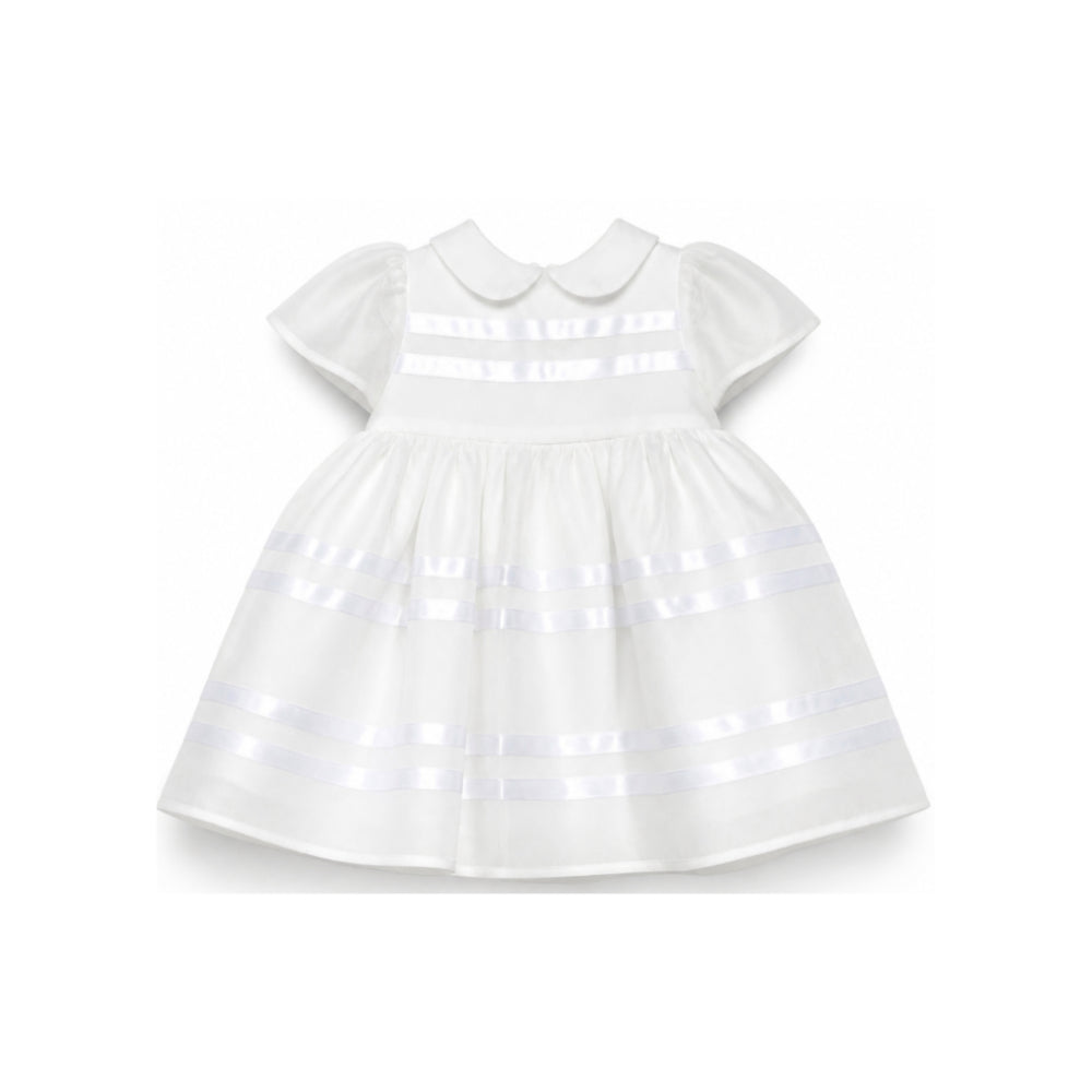 Abito per neonata Simonetta Kids bianco a maniche corte SZ1011 O0075 100 SIMONETTA KIDS