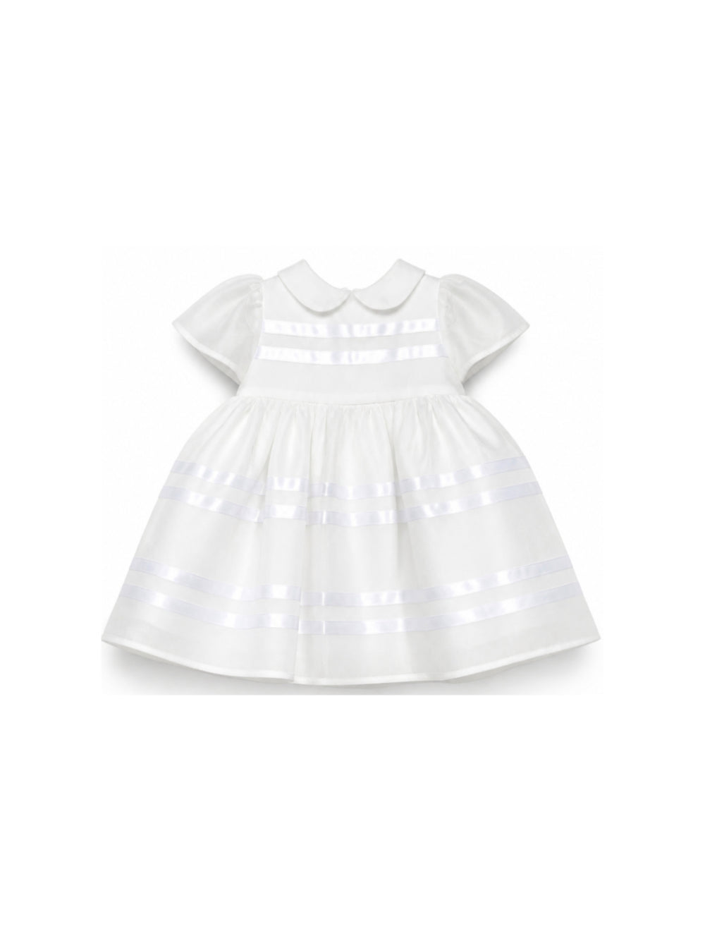 Abito per neonata Simonetta Kids bianco a maniche corte SZ1011 O0075 100 SIMONETTA KIDS