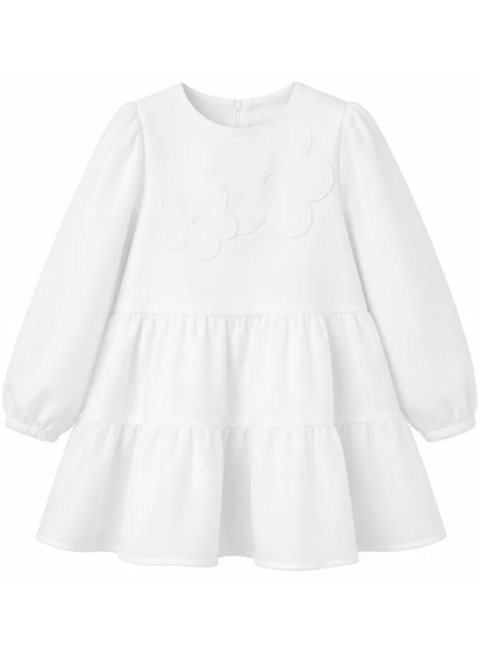 Abito per bambina Simonetta Kids bianco con dettagli floreali SZ1A80 O0075 100 SIMONETTA KIDS