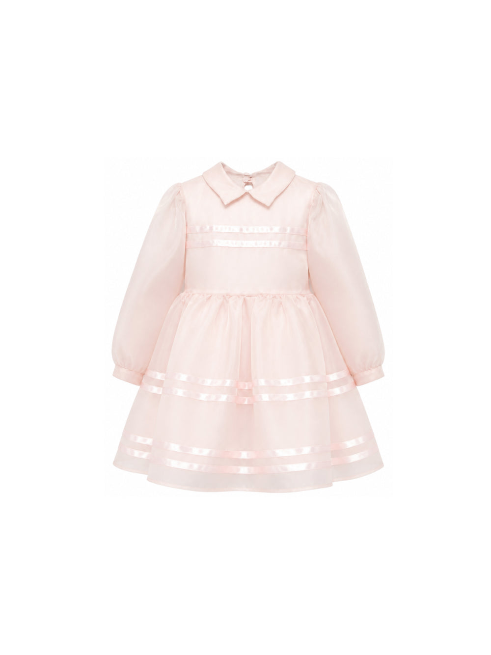 Abito a balze per bambina Simonetta Kids rosa chiaro trasparente SZ1A90 O0075 51E SIMONETTA KIDS