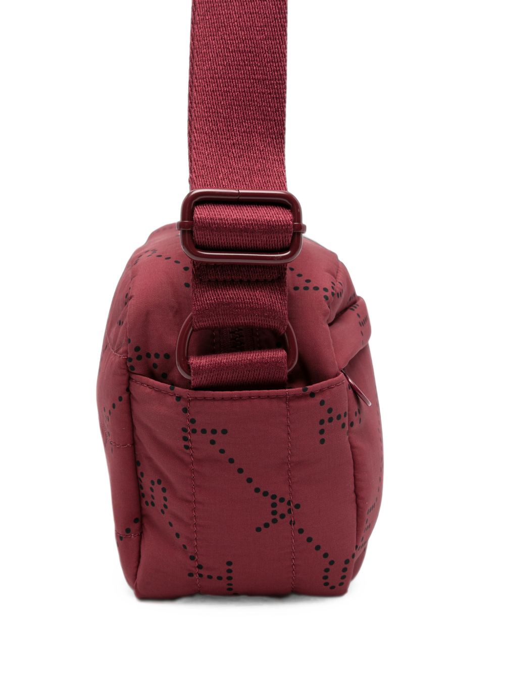 Borsa a spalla per bambina Stella McCartney Kids bordeaux con stampa logo TY0538 Z3652 416NE STELLA McCARTNEY KIDS