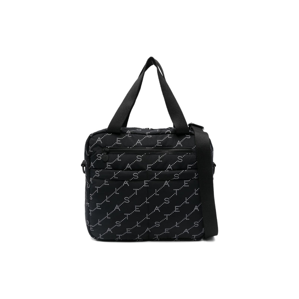Borsa fasciatoio per neonati Stella McCartney Kids nera trapuntata con tappetino per il cambio e logo TY0548 Z3652 930BC STELLA McCARTNEY KIDS