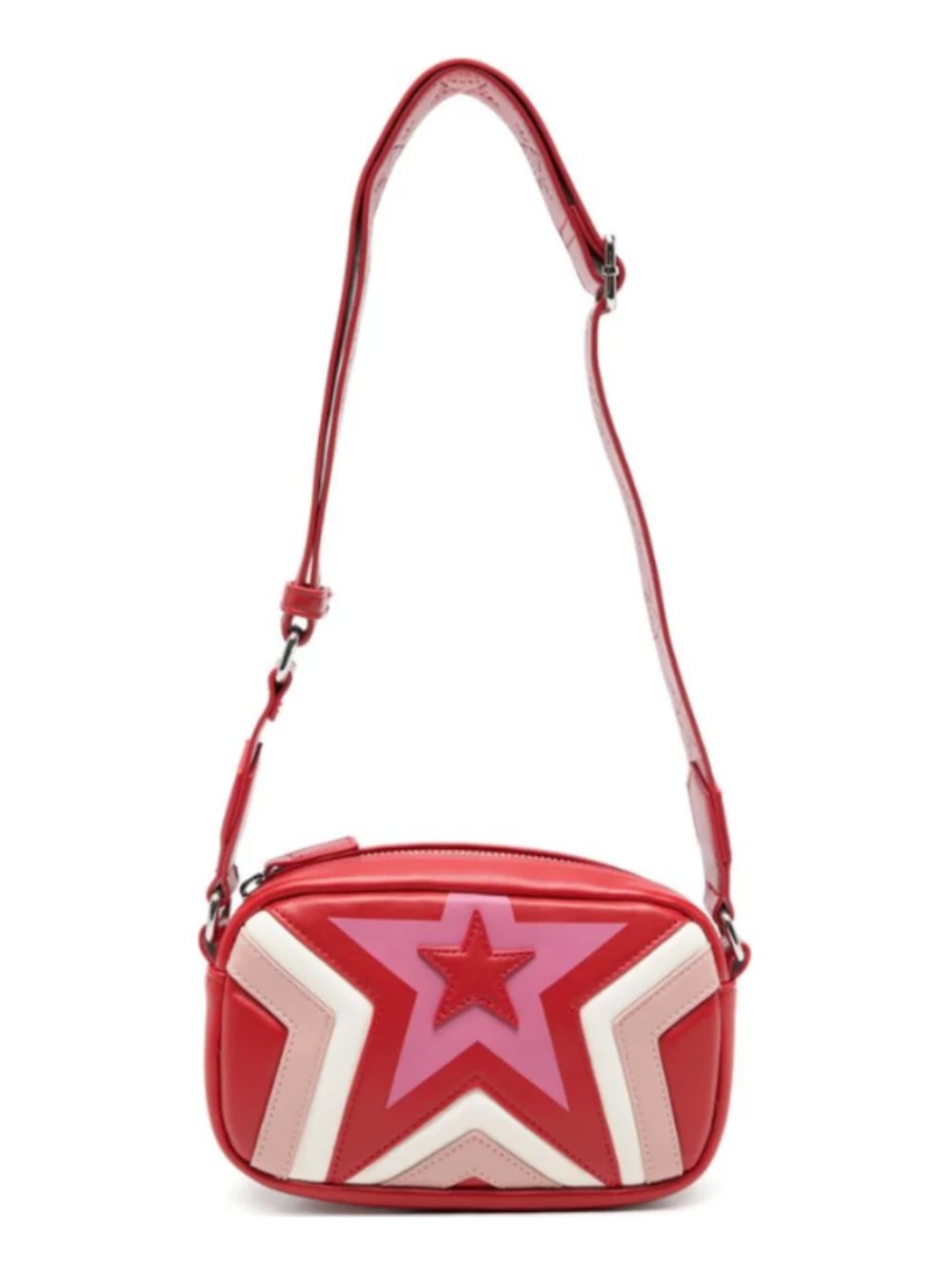 Borsa a spalla per bambina Stella McCartney Kids rossa con applicazione a stella TZ0A28 Z4148 999 STELLA McCARTNEY KIDS