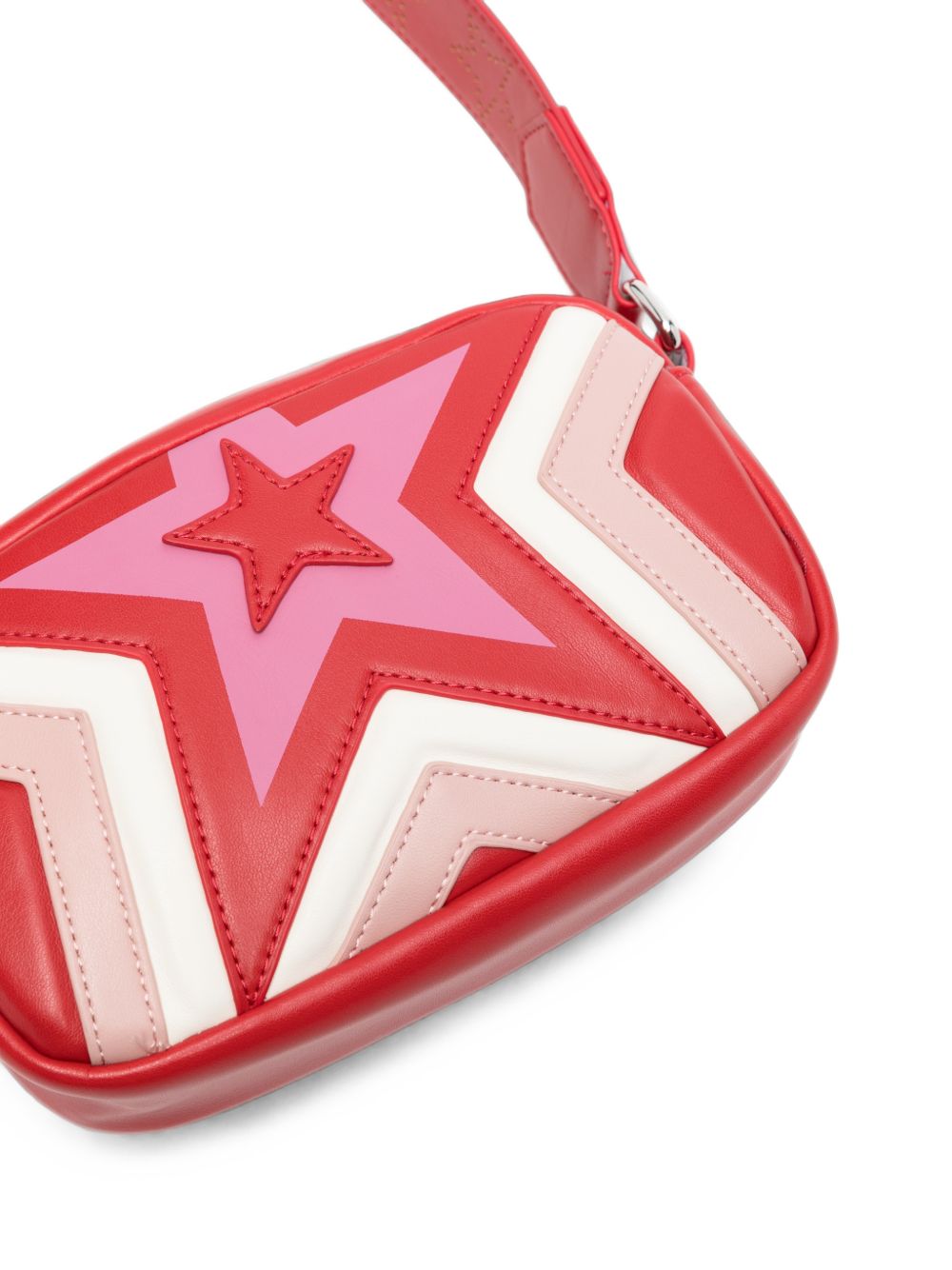 Borsa a spalla per bambina Stella McCartney Kids rossa con applicazione a stella TZ0A28 Z4148 999 STELLA McCARTNEY KIDS
