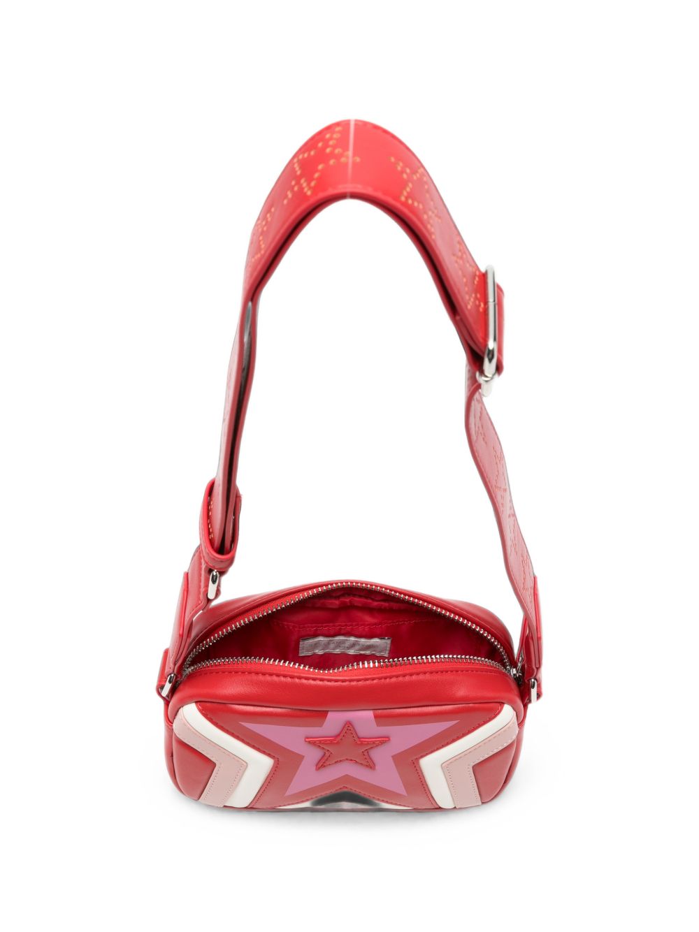 Borsa a spalla per bambina Stella McCartney Kids rossa con applicazione a stella TZ0A28 Z4148 999 STELLA McCARTNEY KIDS