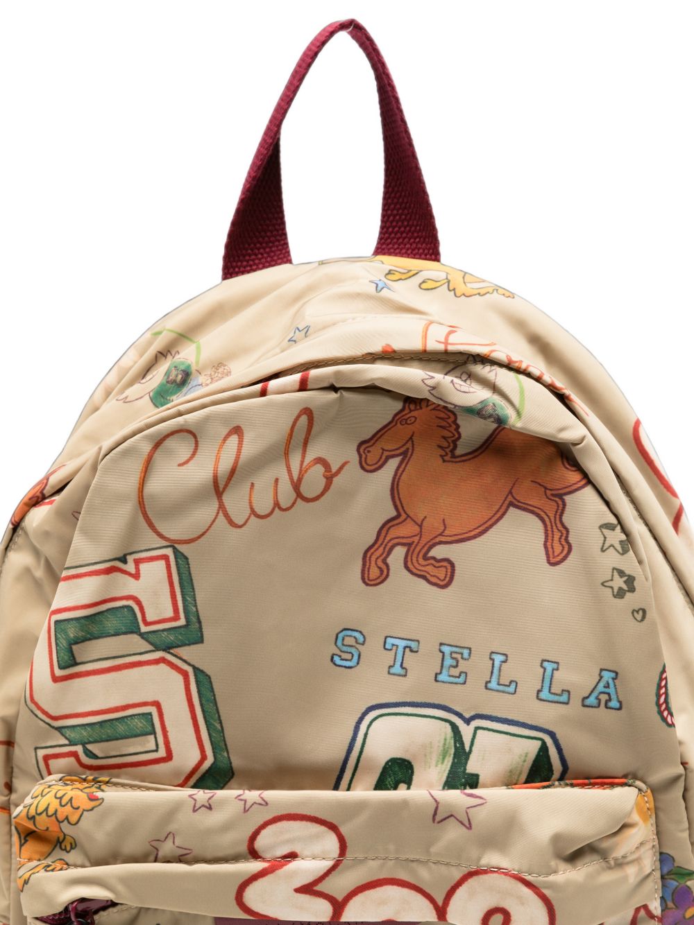 Zaino per bambino Stella McCartney Kids beige con stampa grafica TZ0A78 Z3997 112MC STELLA McCARTNEY KIDS