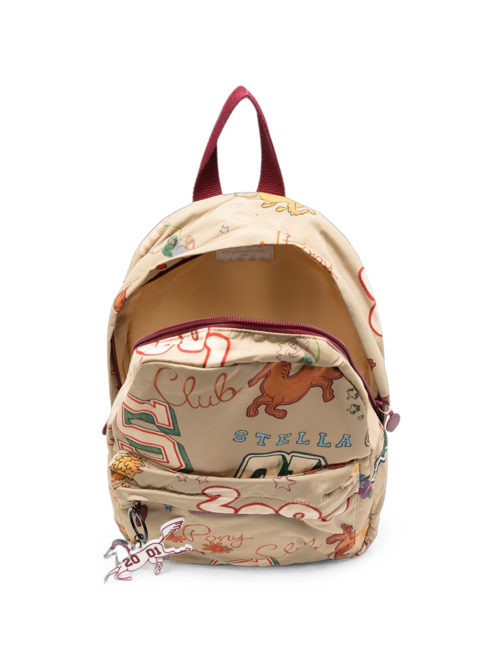 Zaino per bambino Stella McCartney Kids beige con stampa grafica TZ0A78 Z3997 112MC STELLA McCARTNEY KIDS
