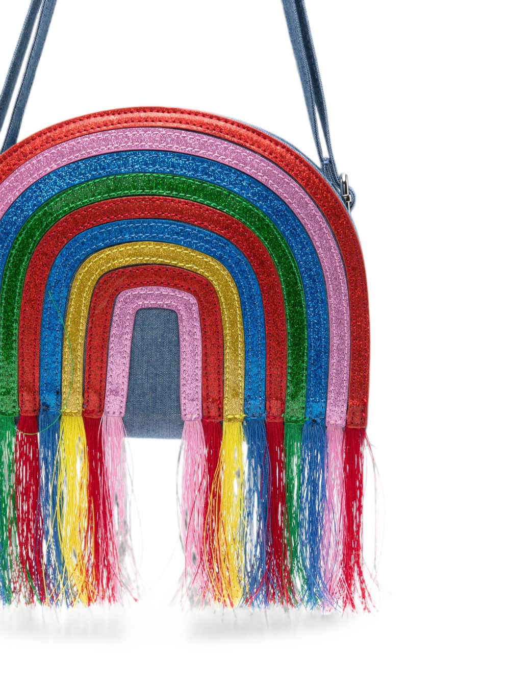 Borsa per bambina Stella McCartney Kids in denim con motivo arcobaleno TZ0B18 Z4161 606 STELLA McCARTNEY KIDS