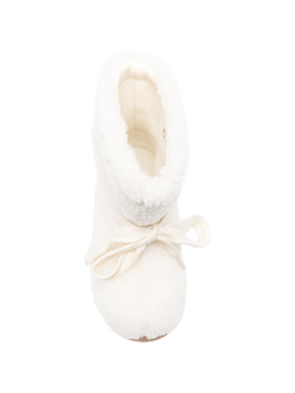 Stivali stringati per bambina Stella McCartney Kids bianchi in shearling sintetico TZ0B96 Z3987 189 STELLA McCARTNEY KIDS