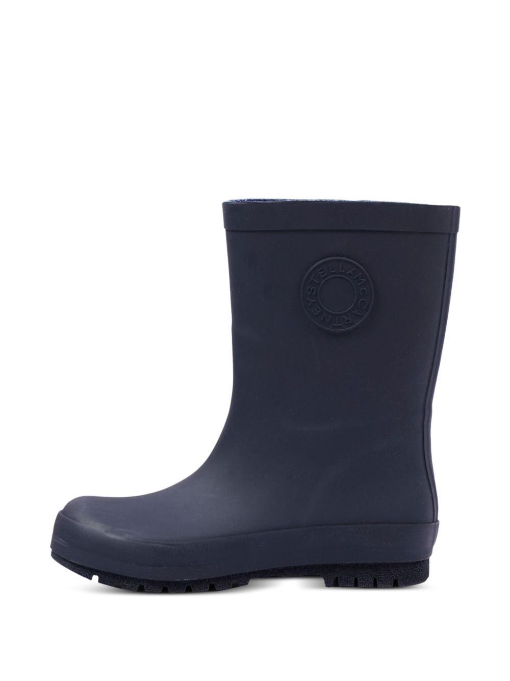 Stivali da pioggia per bambini Stella McCartney Kids blu con logo sul lato TZ0Q37 Z0234 61L STELLA McCARTNEY KIDS