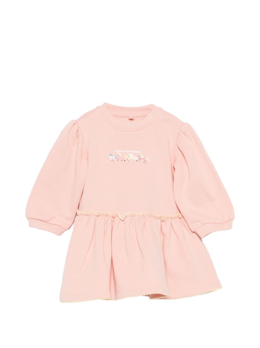 Abito per neonata Stella McCartney Kids rosa con ricamo sul davanti TZ1060 Z3059 50M STELLA McCARTNEY KIDS