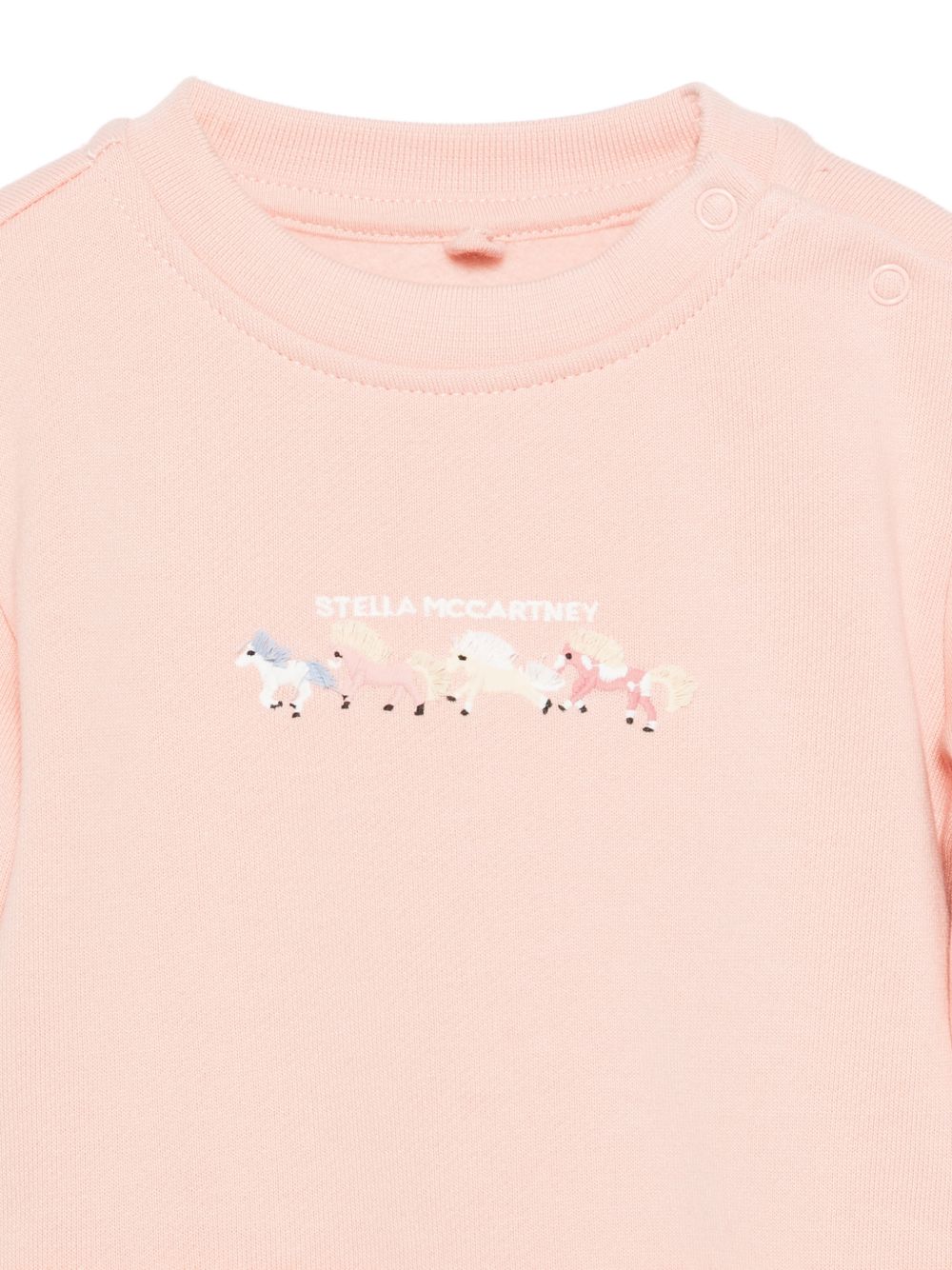 Abito per neonata Stella McCartney Kids rosa con ricamo sul davanti TZ1060 Z3059 50M STELLA McCARTNEY KIDS