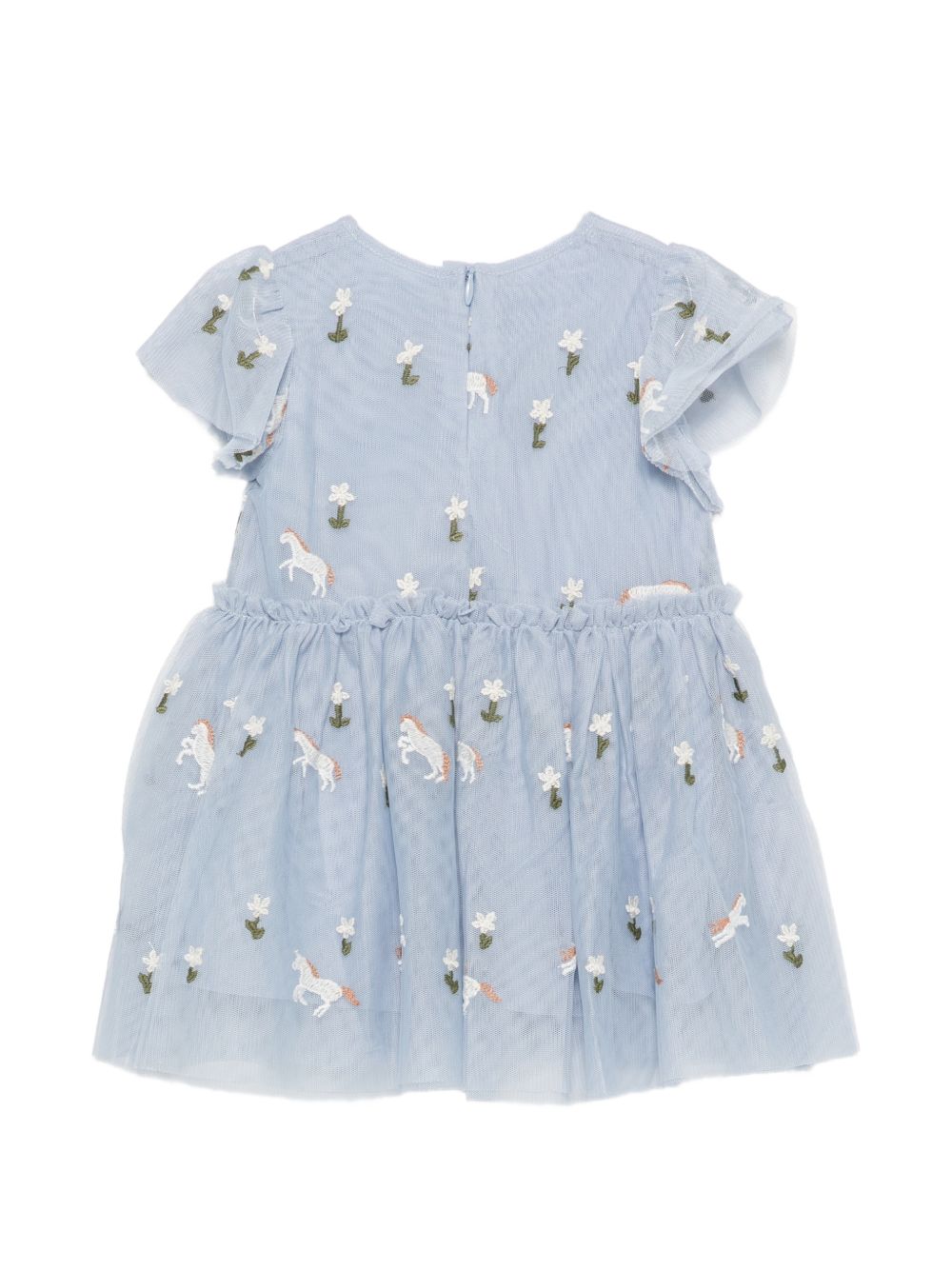 Abito per neonata Stella McCartney Kids azzurro con ricamo all-over TZ1091 Z3866 61EEM STELLA McCARTNEY KIDS
