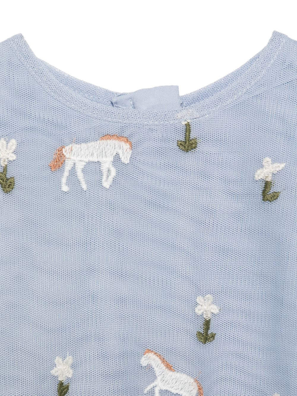 Abito per neonata Stella McCartney Kids azzurro con ricamo all-over TZ1091 Z3866 61EEM STELLA McCARTNEY KIDS