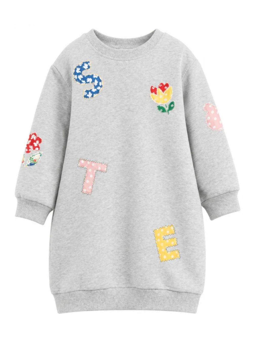 Abito modello felpa per bambina Stella McCartney Kids grigio con applicazioni TZ1A60 Z3059 807 STELLA McCARTNEY KIDS