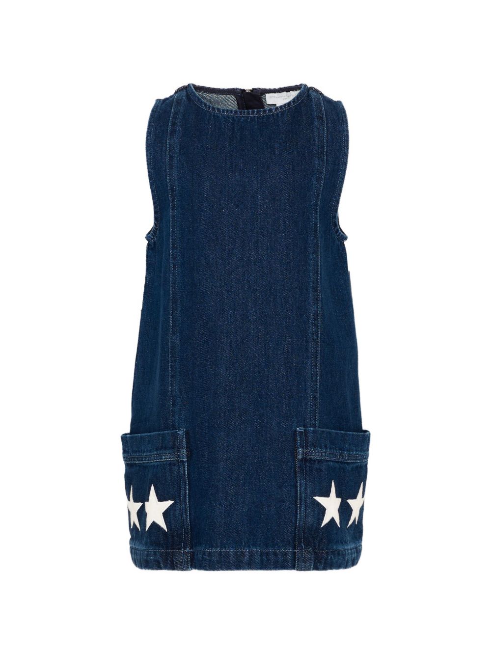 Abito per bambina Stella McCartney Kids in denim con tasche applicate TZ1A82 Z0746 665 STELLA McCARTNEY KIDS