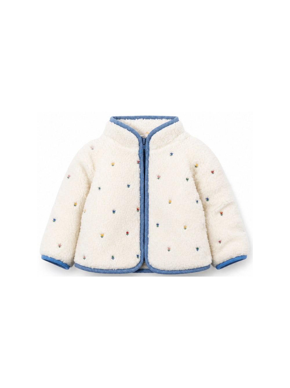 Giubbino per neonata Stella McCartney Kids bianco con bordi a contrasto TZ2017 Z3881 189EM STELLA McCARTNEY KIDS