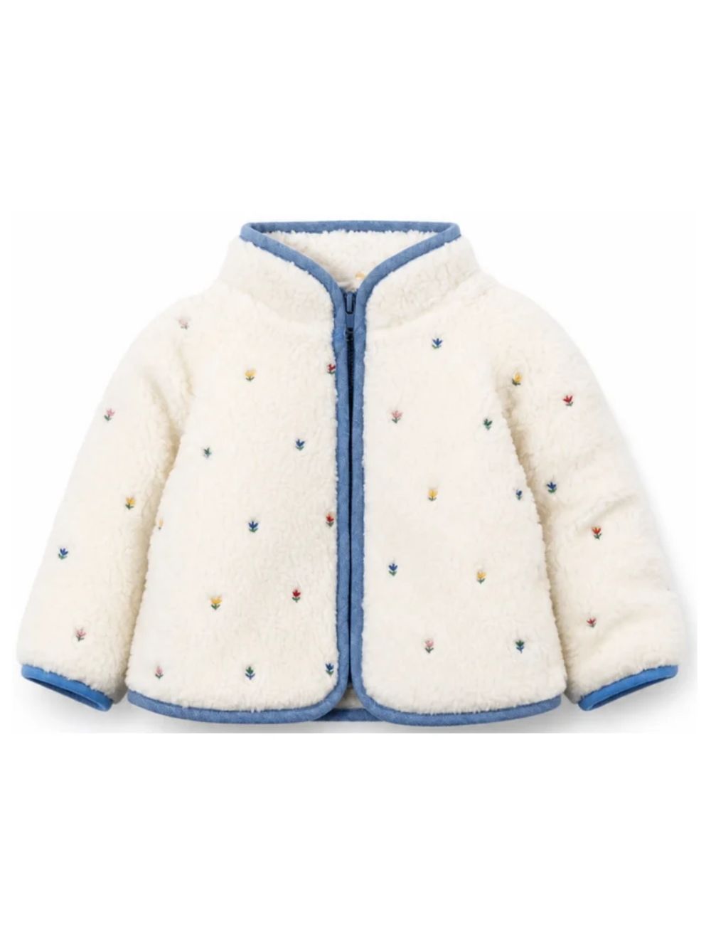 Giubbino per neonata Stella McCartney Kids bianco con bordi a contrasto TZ2017 Z3881 189EM STELLA McCARTNEY KIDS