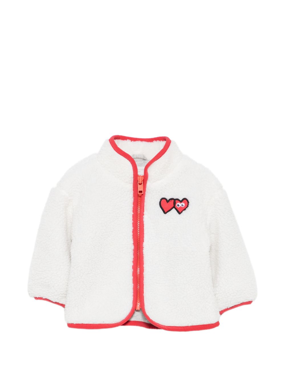 Giacca per neonata Stella McCartney Kids bianca con applicazione a cuore TZ2047 Z0506 101 STELLA McCARTNEY KIDS
