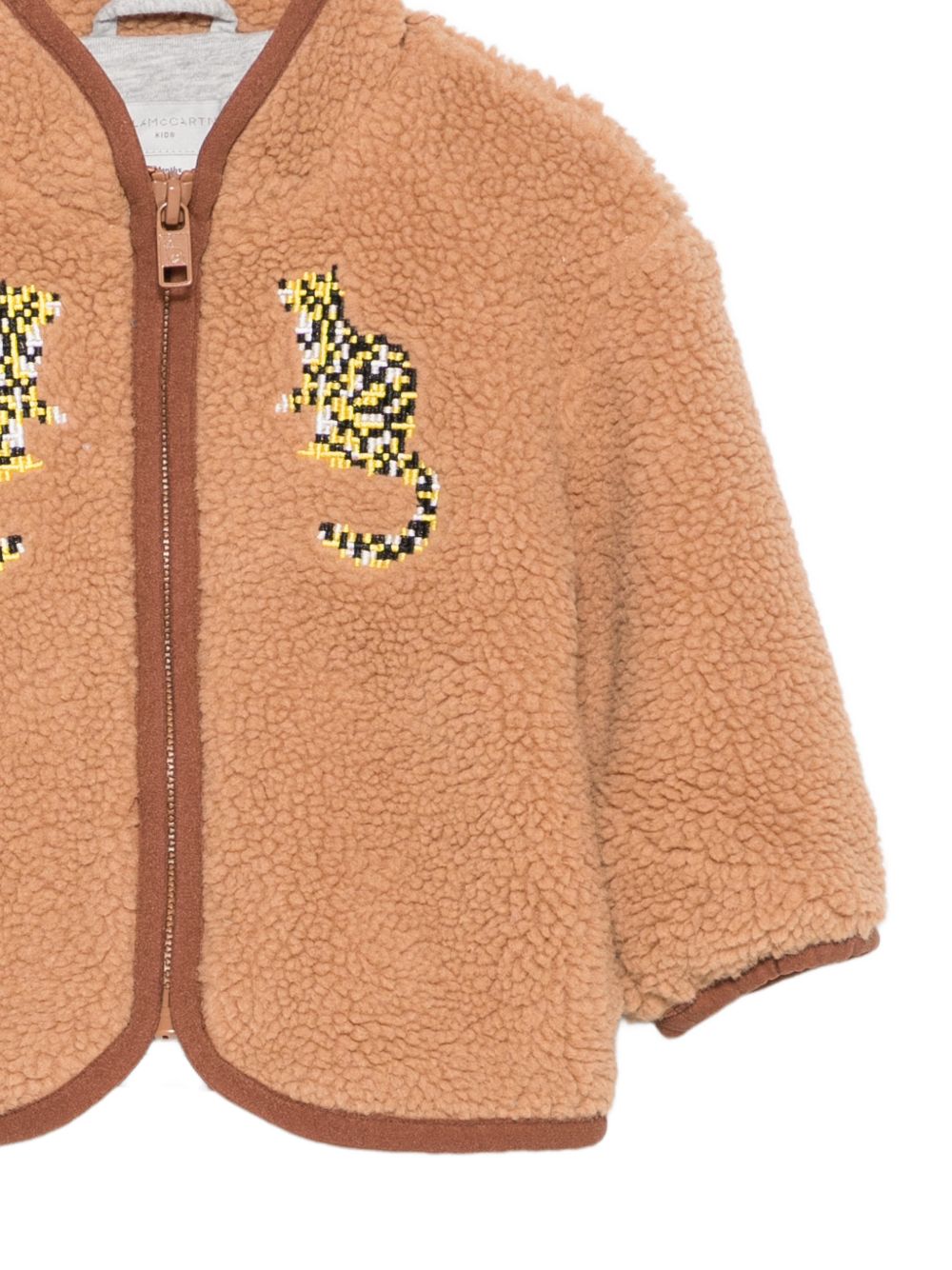 Giacca per neonato Stella McCartney Kids beige con ricamo leopardato TZ2357 Z0506 362 STELLA McCARTNEY KIDS